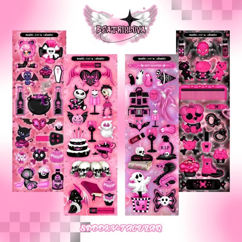 

[beatrixlova] SALE | Spookytacular Series | Glitter Laminated Sticker ¦ Sticker Deco Polco Kpop Toploader | Spooky Hallowen | Stiker Tumblr | Stiker Jurnal Journal