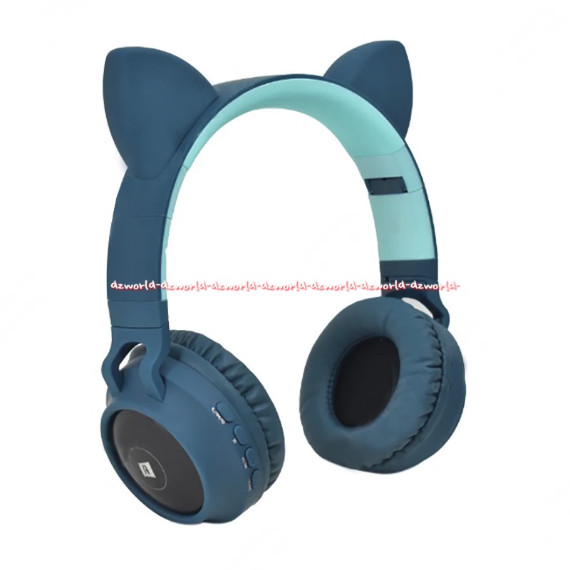 Ataru Bluetooth Headphone Bluetooth Alat Dengar Musik Model Kucing Busa Empuk Attaru Head Phone Blue Tooth Cat