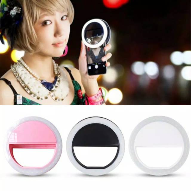 Lampu selfie ring light recharger ring selfie Led beauty vlog hasil terang beautyfull terlaris