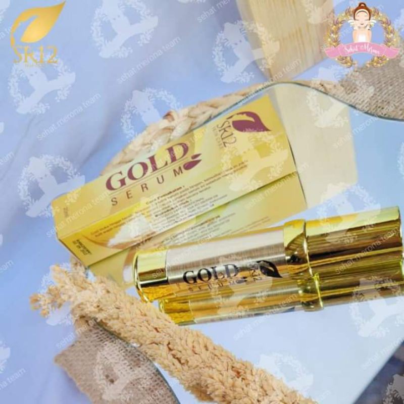 Serum Gold SR12- pengencang kulit - serum emas asli - penghilang flek hitam - BPOM