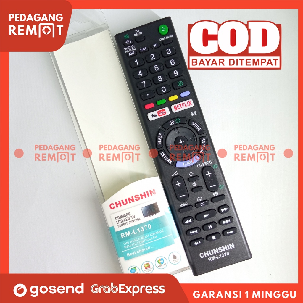 Jual Remot Remote Tv Sony Bravia Lcd Led Smart Tv D Netflix Youtube