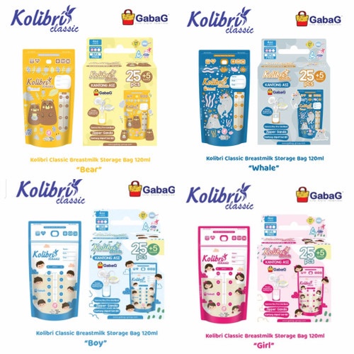 Gabag Breastmilk Storage Bag Bags Love Kolibri Kantong Asi 100 mL 100ml Classic 120ml / 150ml