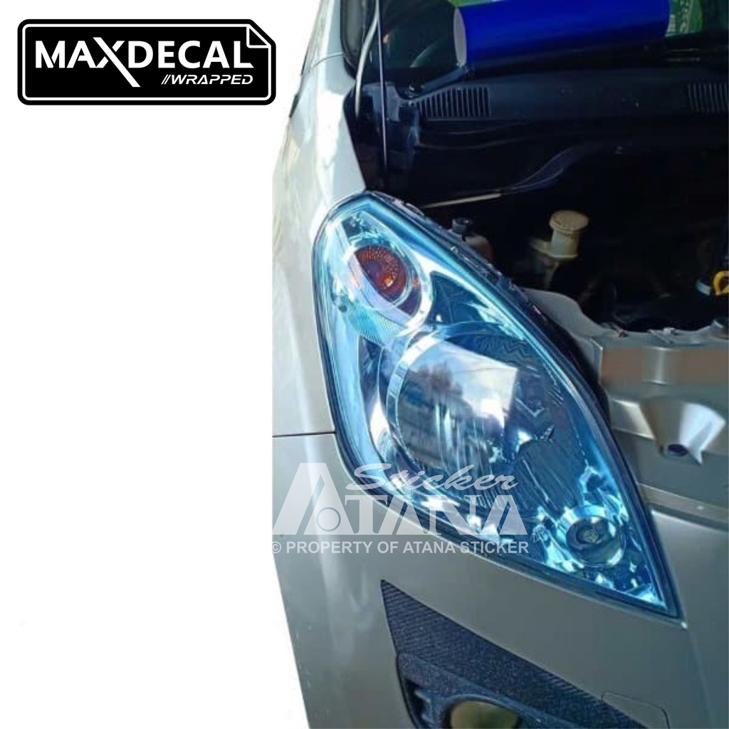 Skotlet Biru Transparan Maxdecal Scotlet Blue Transparent Stiker Tembus Pandang Bening Sticker Smoke Scolite Hybrid Scotlight Anti Gores Transparant Decal Vinyl Wrap Body Dekorasi Aksesoris Lampu Headlamp Motor Mobil Hp Laptop Neon Box Beat Vario Supra