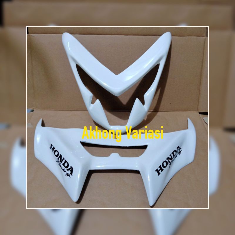 variasi cover / lis lampu depan beat esp 2017 - 2019 & winglet beat esp 2017- 2019 putih