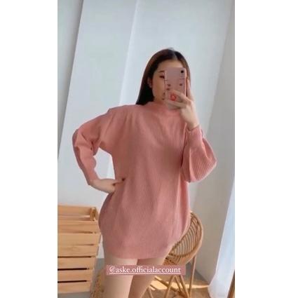 [TLI. 507615] NIKITA TURTLENECK SWEATER OVERSIZE LONGSLEEVE BALONI PREMIUM - SWEATER SOFT KNIT BASIC