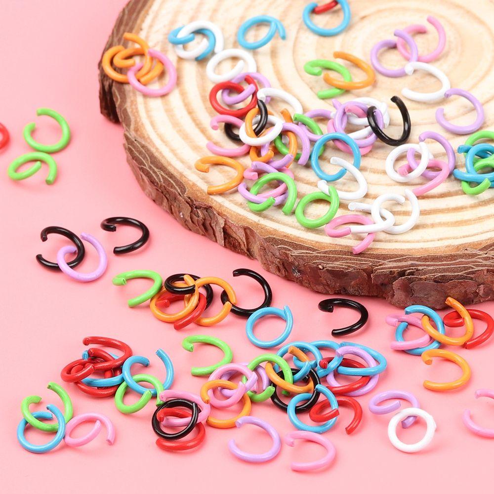 Lily 100 Pcs Temuan Perhiasan DIY Kalung Logam Membuat Perhiasan Membuat Aksesoris Split Ring