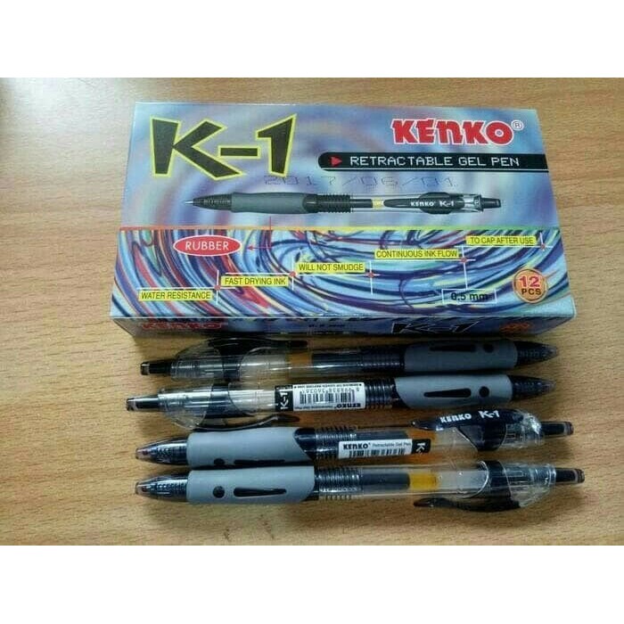 

Pulpen Gel Kenko K-1 0.5mm Hitam
