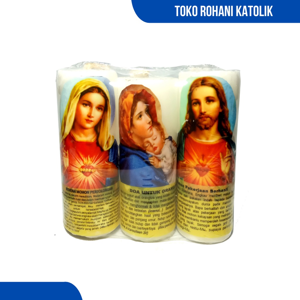 LILIN DOA KATOLIK - 8 CM ISI 3/LILIN DOA MURAH/LILIN BERGAMBAR