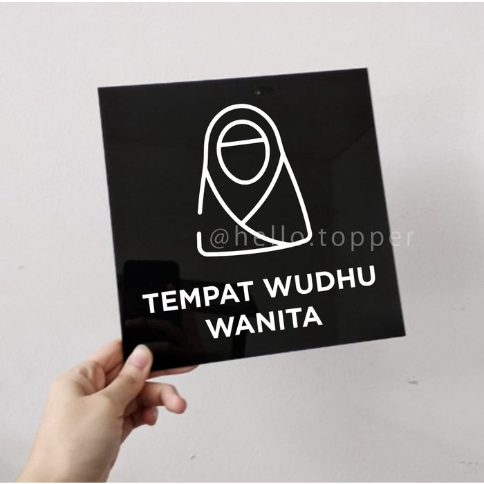 

Sign Board | Tempat Wudhu Wanita Modern Akrilik 20x20 Printed Keren