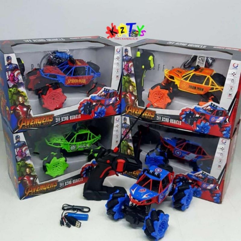 TERBARU MAINAN R/C AVENGERS BAN KAPSUL + BATRE CAS RC MONSTER CROSS