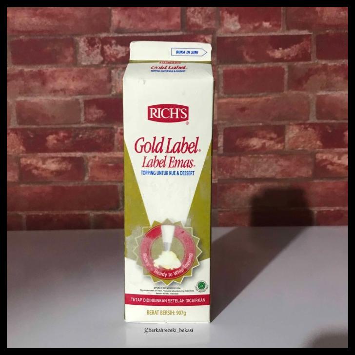 

TERBARUU!! Rich Gold Label Whipping Cream 907Gr (Expired Februari 2021) TERLARIS