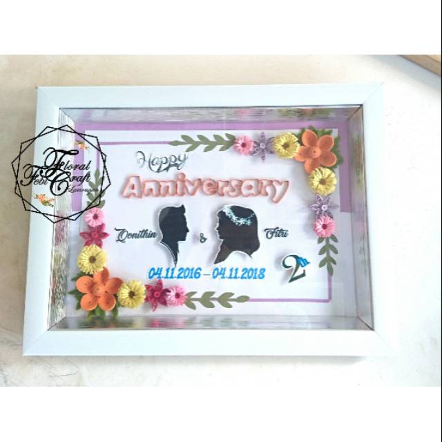 

KADO ANNIVERSARY / PAPER QUILING / KADO ULANG TAHUN / KADO MURAH / FRAME 3D