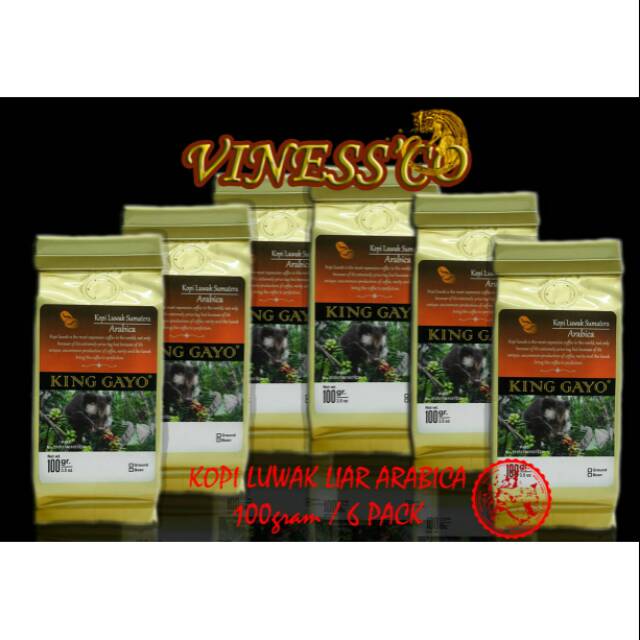 

Civet Coffee/Luwak Kopi 100gram per 6pack bean or powder