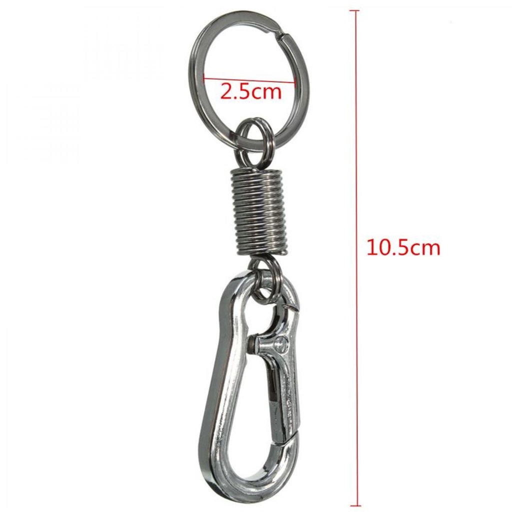 (BISA COD) FTIHSHP Karabiner dengan Per Stainless Steel - LC-1118-6