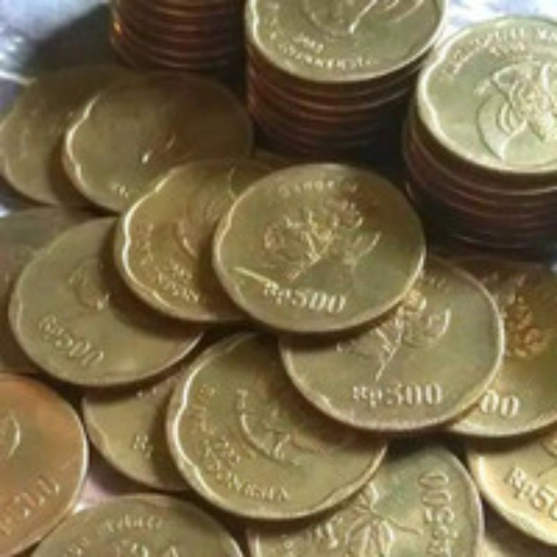 koin 500 perak bunga mawar tahun 1992 langka