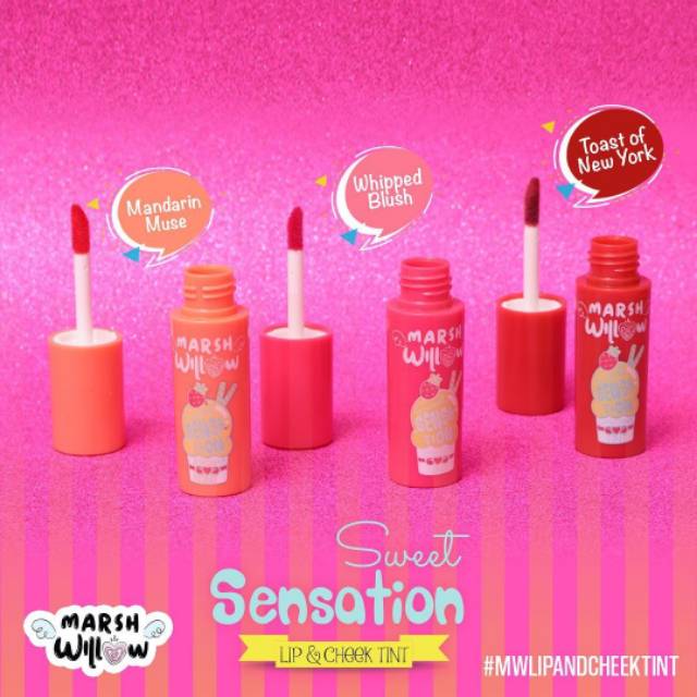 Marshwillow Sweet Sensation Lip &amp; Cheek Tint / Super Stain Gel tint Marshwillow By Natasha Wilona  BPOM ORIGINAL - mw lip tint