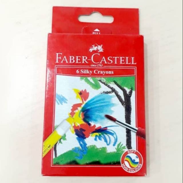Silky Crayon 6 warna faber castell