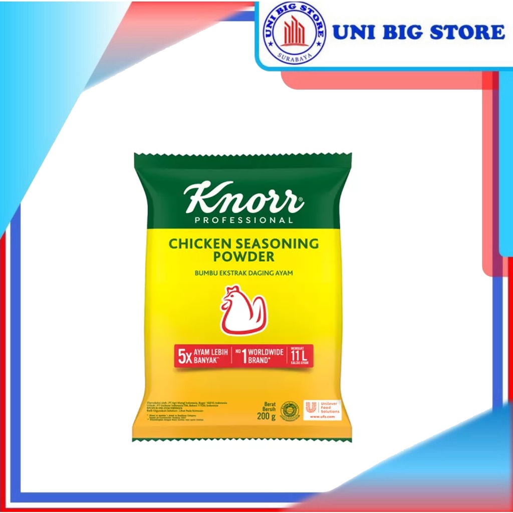 

KNORR Ayam Chicken Seasoning Powder - 200 gr Bubuk Kaldu Ayam