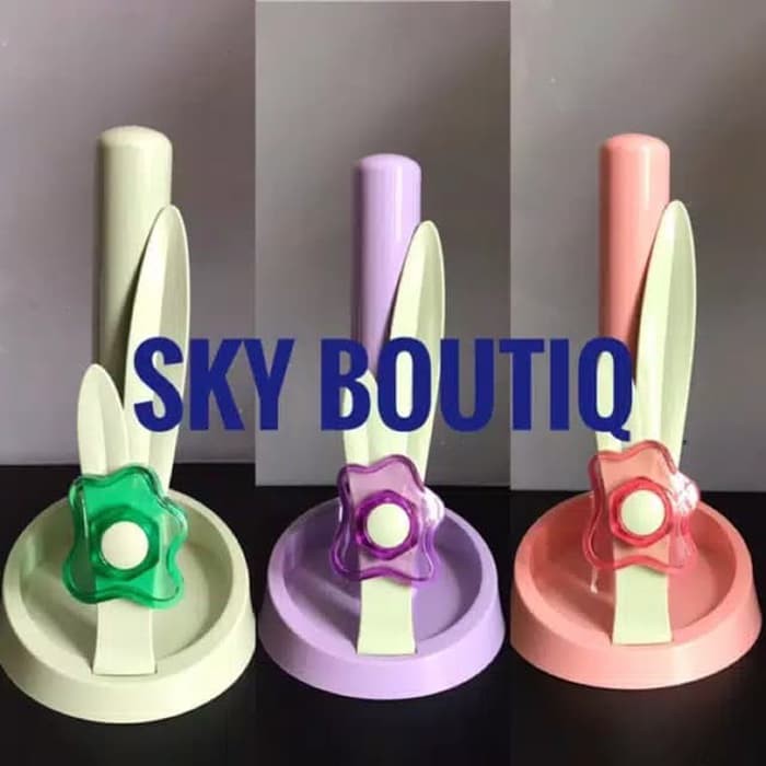 TERLARIS / Tempat Tissue Gulung Tisue gulung tisu minyak dapur shabbychic Pink - Ungu