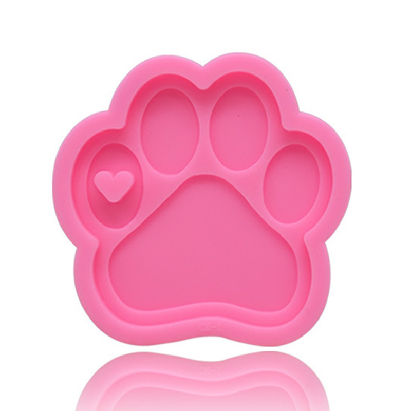 SIY  Crystal Epoxy Resin Mold Bear Paw Keychain Casting Silicone Mould DIY Crafts Jewelry Pendant Making Tools