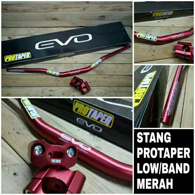 STANG PROTAPER EVO TIPE LOW/BAND MERAH TRAIL ADVENTURE KLX CRF HUSQVARNA KTM YZ GRASSTRACK