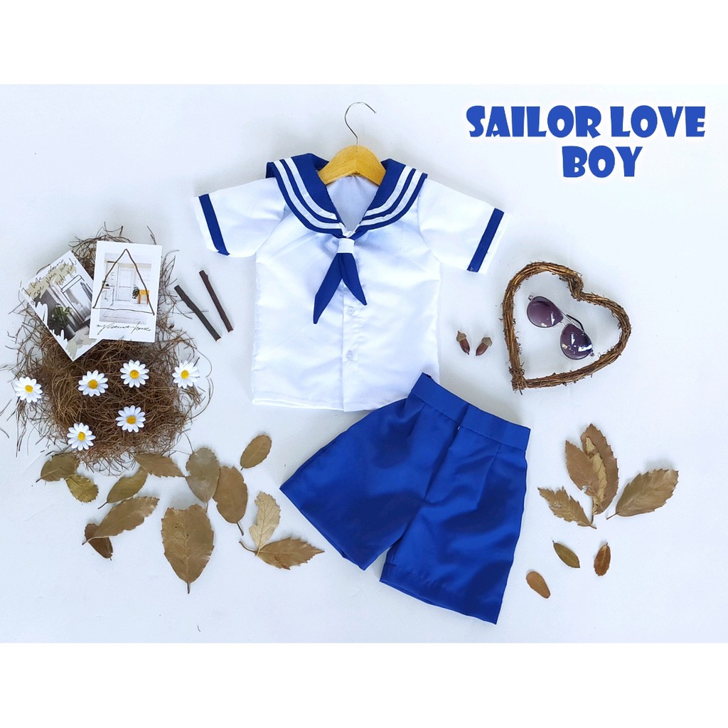 BAJUNIK_PRODUSENBAJUANAK KOSTUM SAILOR LOVE BOY [TANPA SANDATAN] NEWBORN/KOSTUM ANAK/BAJU PELAUT/BAJ
