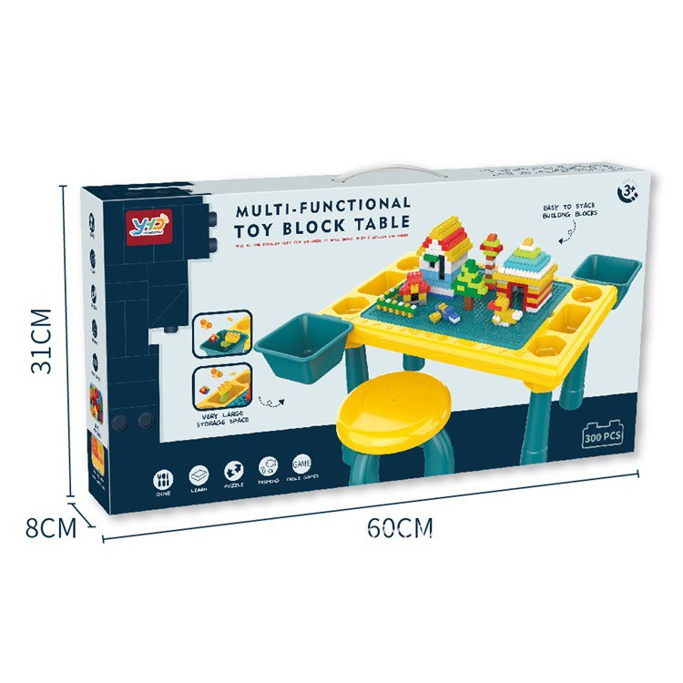 Meja Belajar Anak Multifungsi Learning Table Blocks 300 Pieces