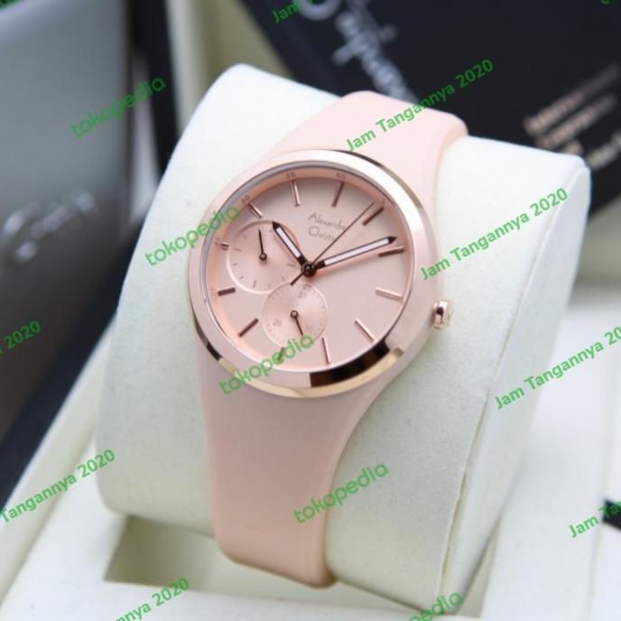 ALEXANDRE CHRISTIE AC 2663 / AC2663 PEACH ROSEGOLD - JAM TANGAN WANITA barang ada
