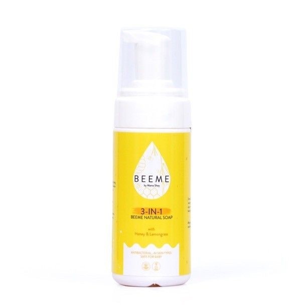 Beeme Natural Soap 3 in 1 with Honey &amp; Lemongrass 100ml | SKINCARE IBU DAN ANAK