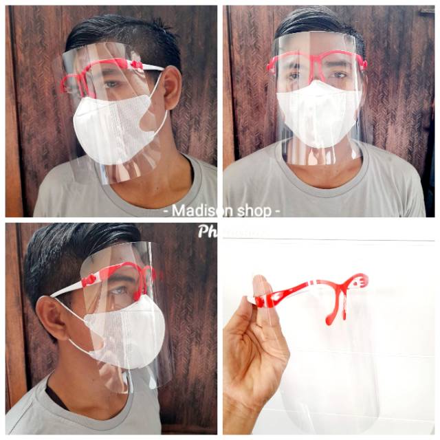 Faceshield Nagita Bendera Merah Putih Murah Face Shield Kacamata Artis Lusinan Grosir