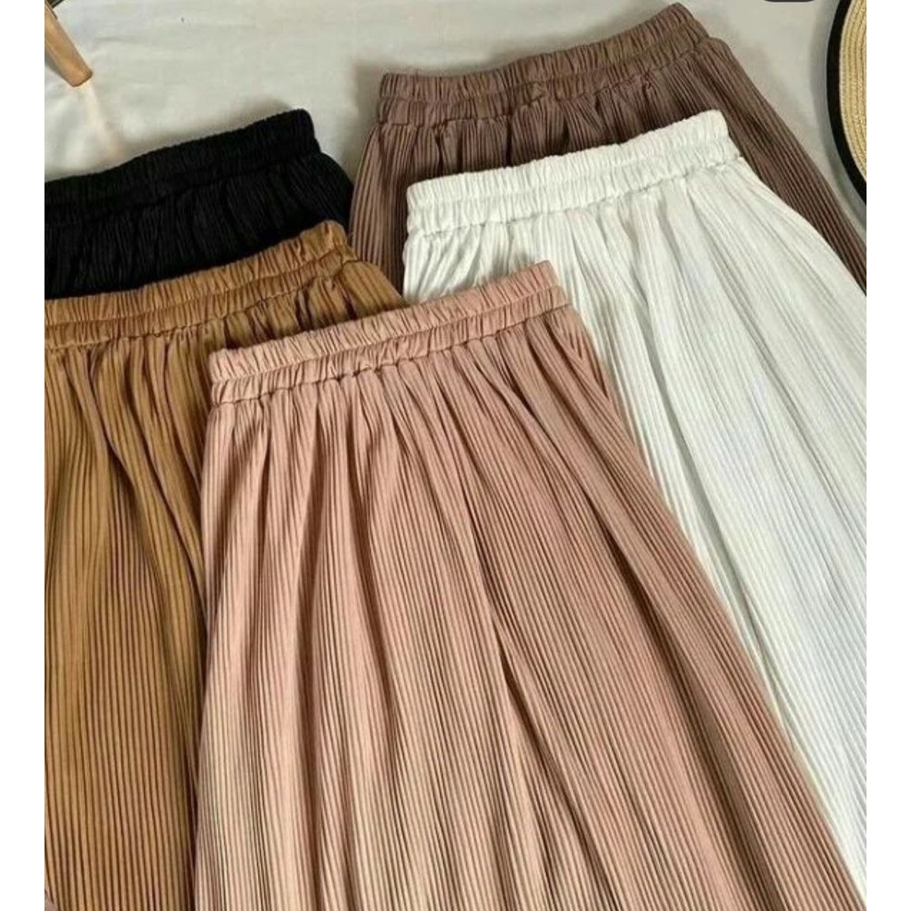 (FASHION_WANITA) ROK PLISKET LIDI MODEL SPAN PENCIL/ROK SPAN PANJANG PLISKET LIDI