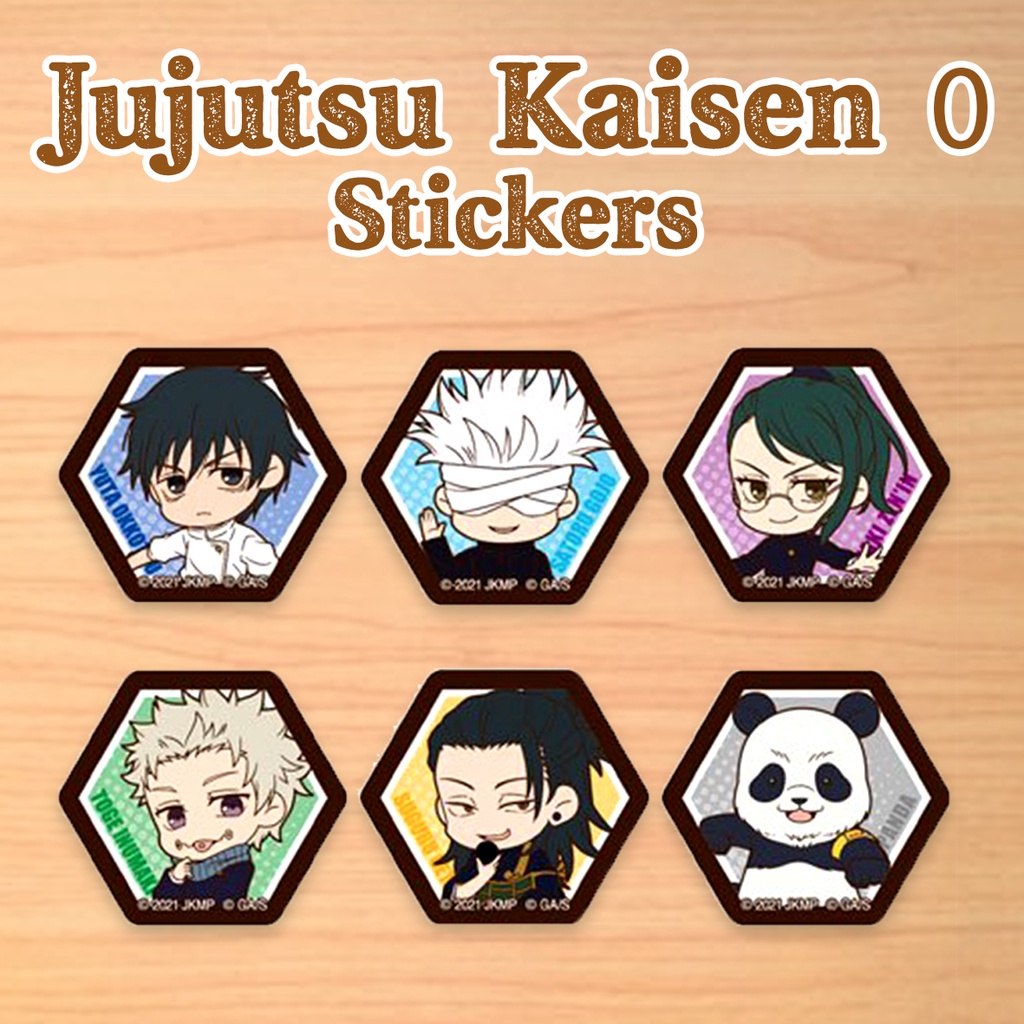 

6pcs Jujutsu Kaisen 0 Sticker Stiker Waterproof Anti Air JJK Zero Chibi Stickers Anime Gojo Panda Maki Inumaki Geto Yuta