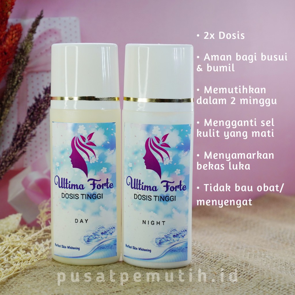 14 PAKET HB SUPER FORTE SIANG DAN MALAM WHITENING PEMUTIH BADAN / TUBUH HANDBODY LOTION DOSTING