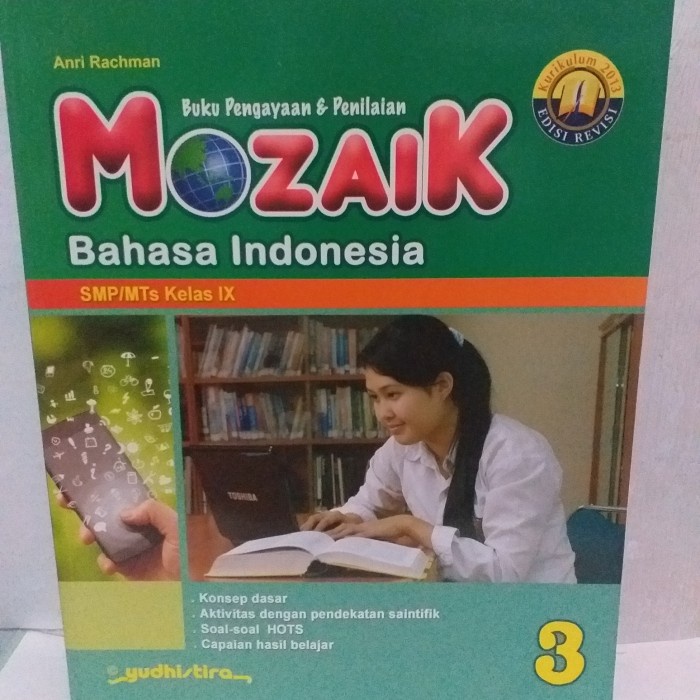 Jual Buku Mozaik Bahasa Indonesia SMP/MTs Kelas 3 Yudistira | Shopee ...