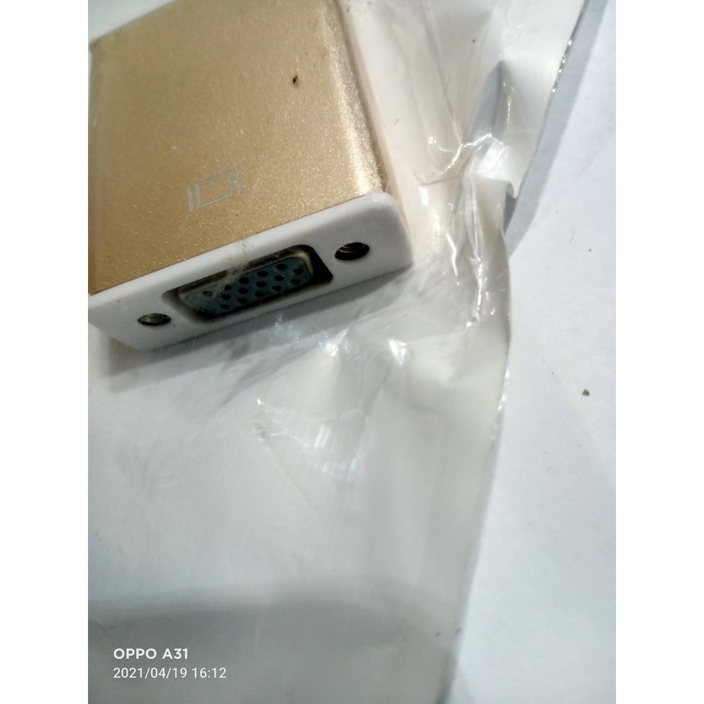 converter tipe c to vga KABEL USB 3.1 TYPE C TO VGA TIPE CONVERTER PROYEKTOR NEW MACBOOK CABLE
