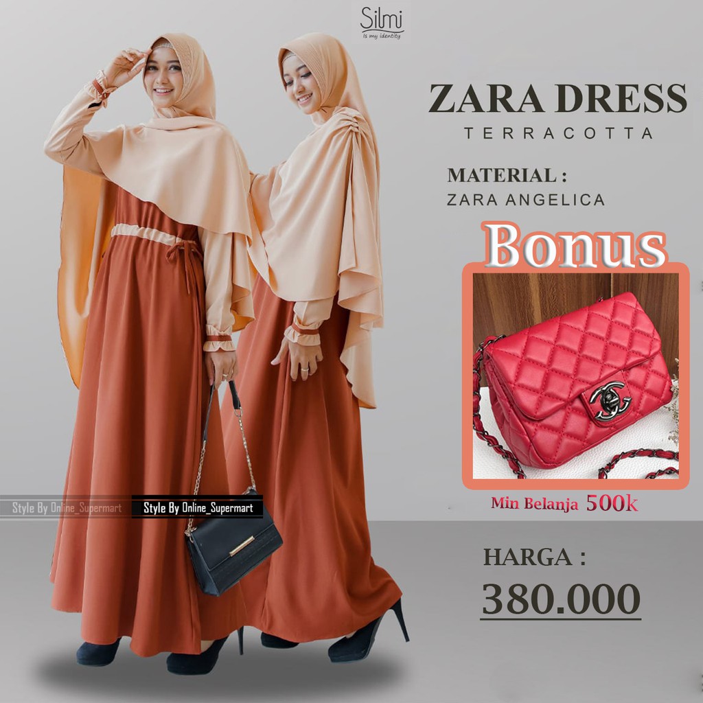 Zara Dress Set Khimar Gamis Syari By Silmi