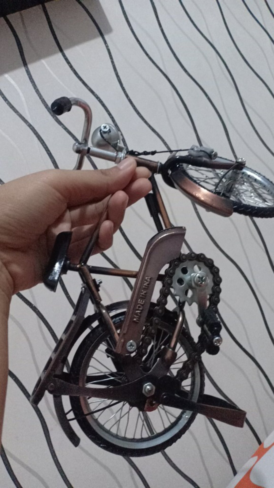 Miniatur Sepeda Onthel Bahan Logam Pajangan Dan Dekorasi Rumah