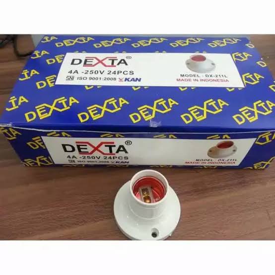 DEXTA Fitting Plafon Bulat PUTIH DX-211L Tempel MURAH GROSIR