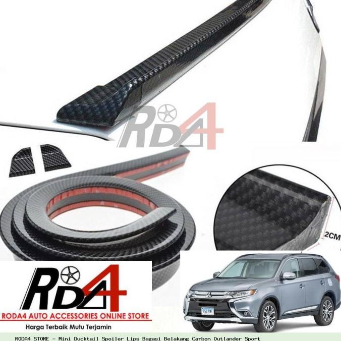 Mini Ducktail Spoiler Lips Bagasi Belakang Carbon Outlander Sport rod4 Murah