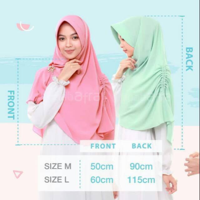 KHANSA Jilbab Afra Size M dan L