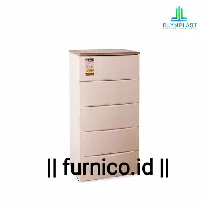 Order Langsung olymplast drawer 5 susun | lemari plastik laci 5 | ODC M 05 DIY - Cream Berkualitas