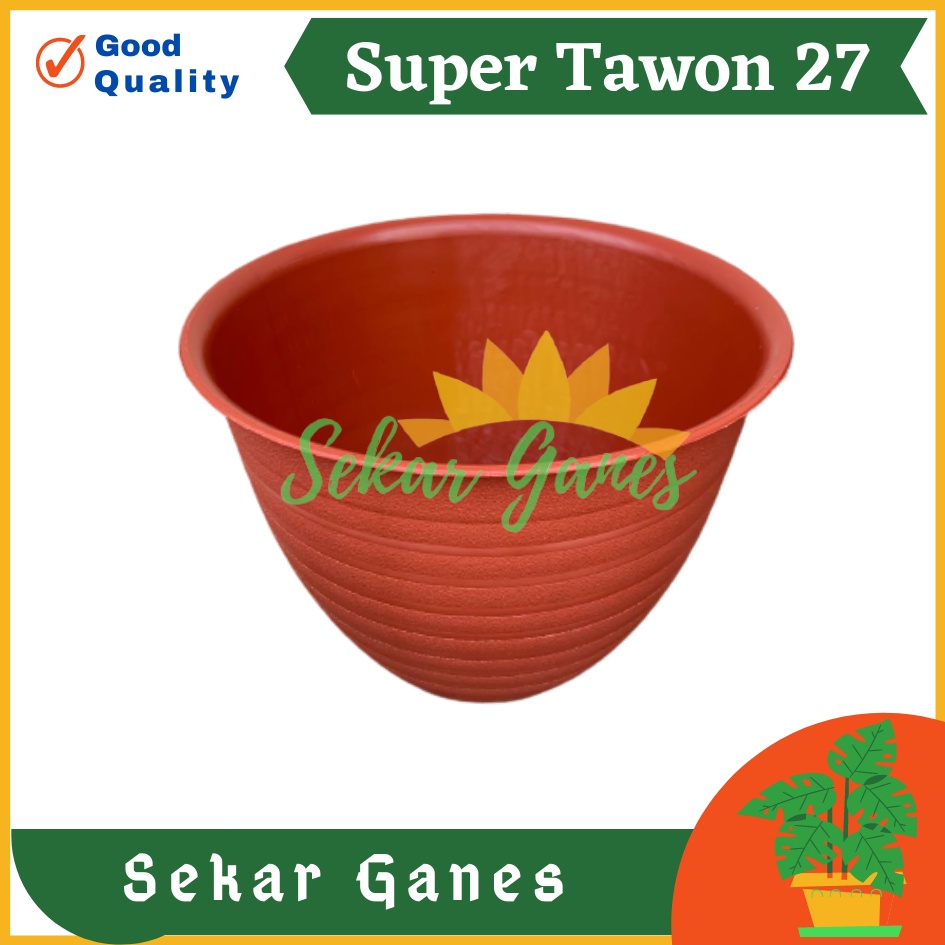 Pot Super Tawon 27 Cm Merah BataTerracota Terracotta Merah Coklat By Garden Of Love Tawon Pot 27CM - Bukan Pot Tawon Madu Jet Gusi 30 32CM