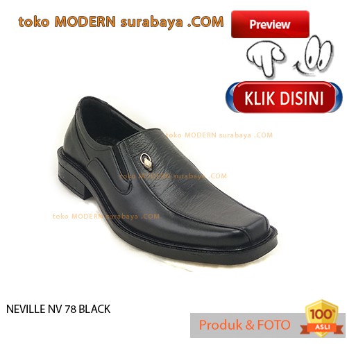 NEVILLE NV 78 BLACK sepatu pria sepatu pantofel  casual slip on