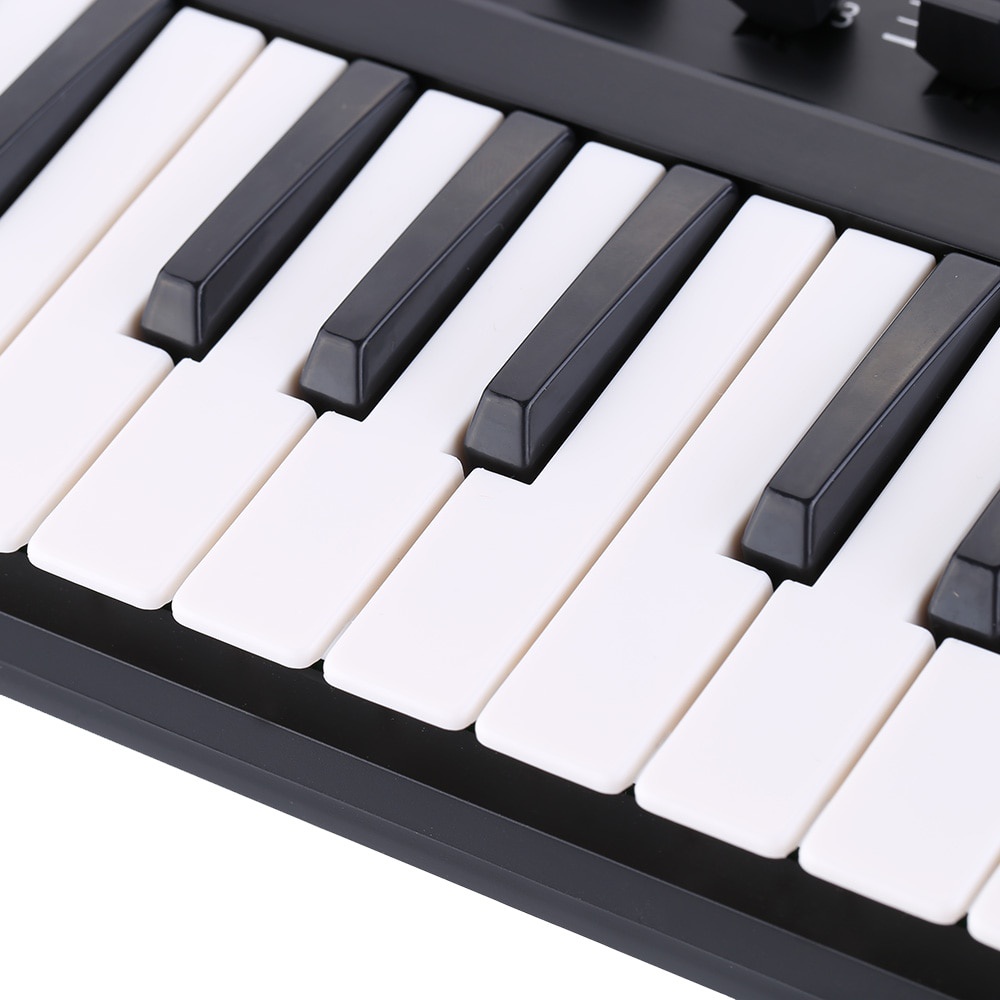 WORLDE Piano Digital 25 Key + DRUM Pad Midi Controller Professional Musical Instrument - PANDAMINI - Black