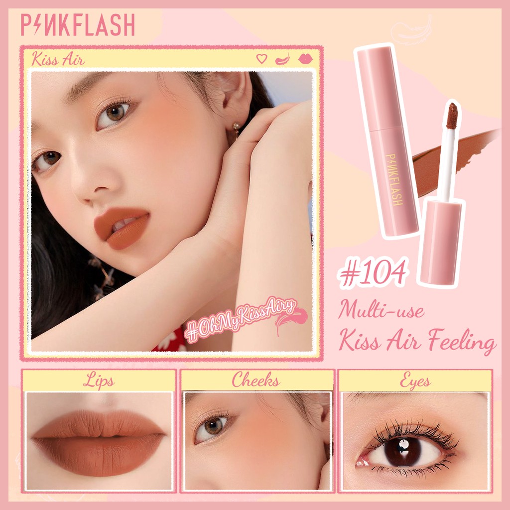 ★ BB ★  PINKFLASH Lip &amp; Cheek Duo Matte Tint | PINKFLASH Lipstick Waterproof Lip &amp; Cheek Tint | PINK FLASH M01