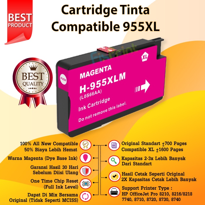 Produk Bundling Cartridge Compatible 955XL 955 XL CMYK SET
