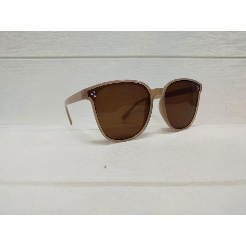 KACAMATA HITAM PRIA WANITA KOREA STYLE CAT KOREAN FASHION MODEL MATA KUCING TRENDY KEKINIAN-Coffe