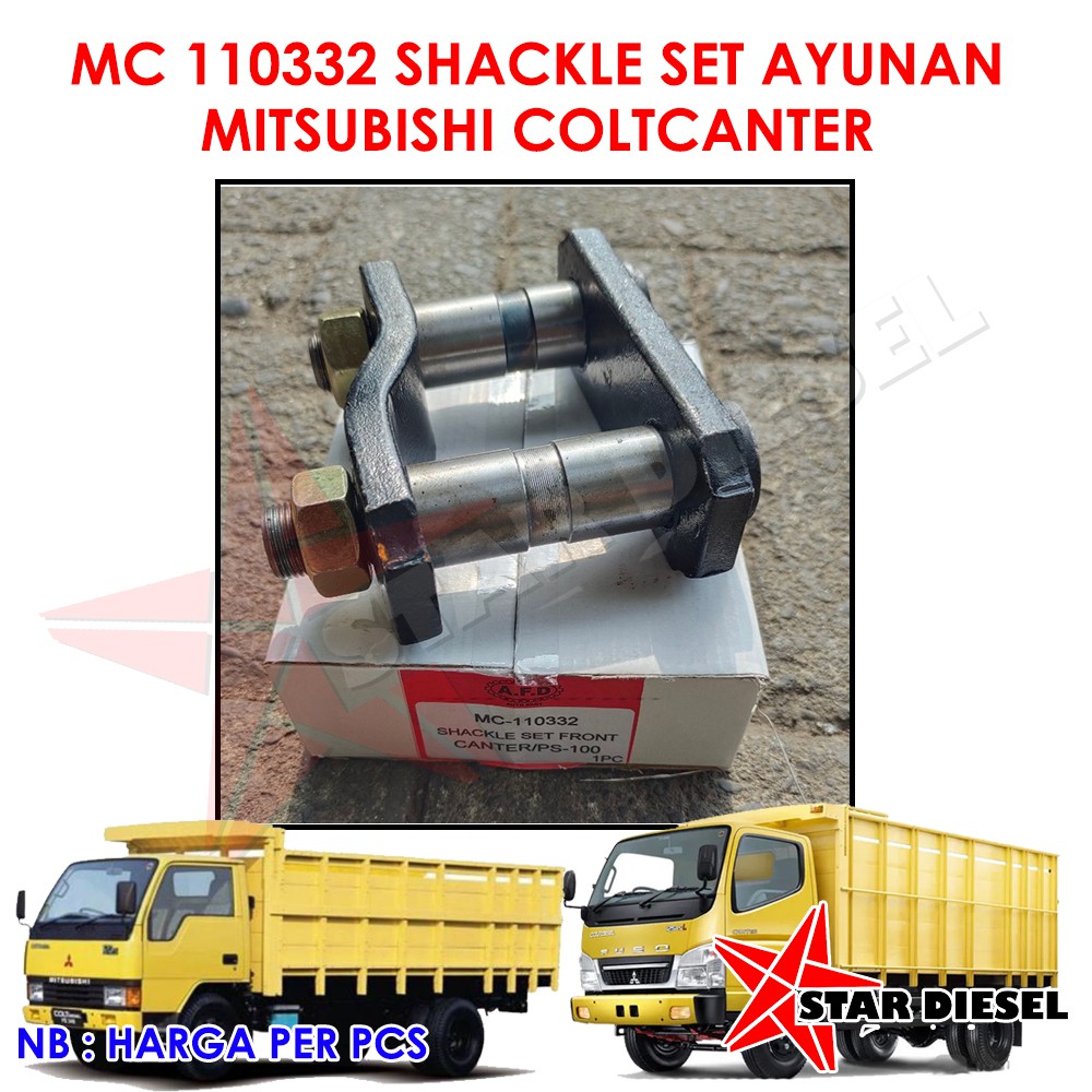 MC110332 AYUNAN PER DEPAN MITSUBISHI COLT DIESEL PS100 PS120 PS110 PS125 SHACKLE SET CANTER COLT DIE