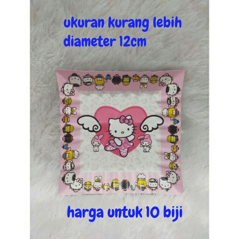 piring kertas kue cake ulang tahun happy birthday hbd ultah karakter hello kitty
