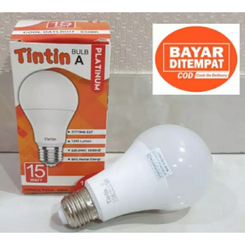 Led Tintin Platinum 15 watt ( Paket Grosir 10 pcs ) Lampu Led bulb/ bulat